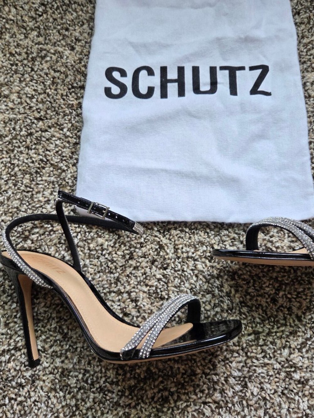 Schutz Altina Glam Heels NWOB Black US Size 9.5